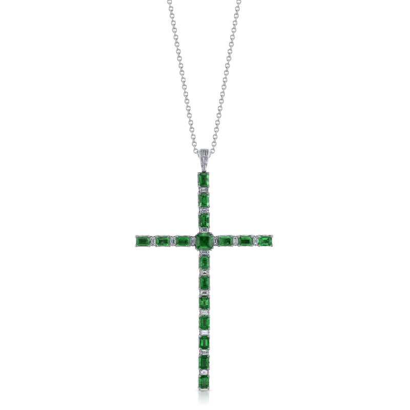 <sup>de</sup>Boulle High Jewelry Collection Emerald Cross Pendant