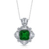 <sup>de</sup>Boulle High Collection Emerald Quatrefoil Pendant